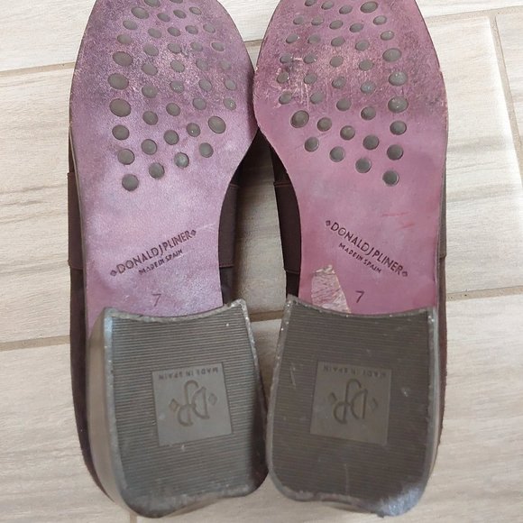 Donald J Pliner ALLES Brown Suede Slip On Loafer. Size 7M - Picture 9 of 11